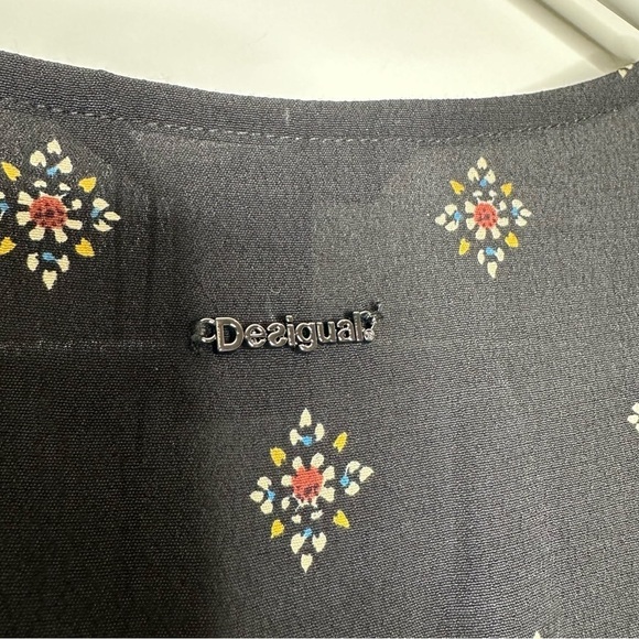 NWT DESIGUAL Women’s Gelia Bohemian Handkerchief Midi Dress Size 40 US 6 - Picture 10 of 10